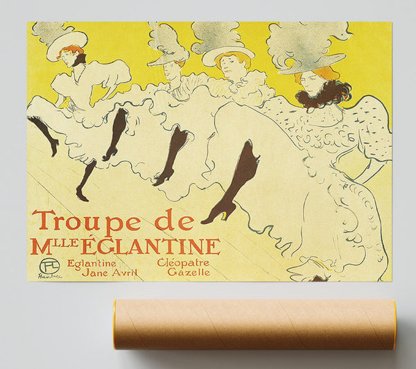 Toulouse Lautrec La Troup De Mlle Elegant Poster 1895