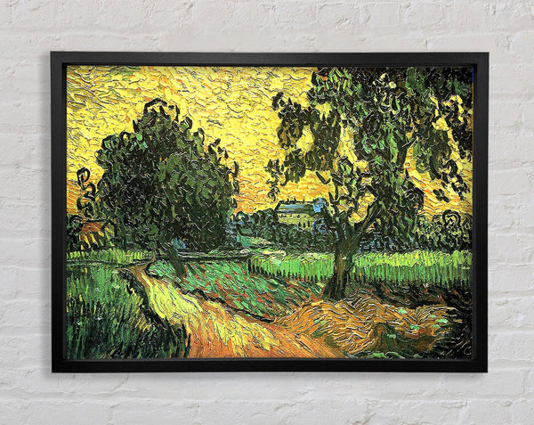 Van Gogh Landscape With Castle Auvers At Sunset