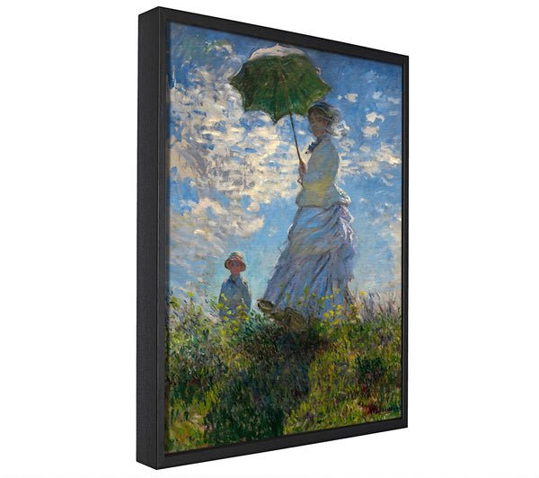 A picture of a Monet Madame Monet And Her Son framed canvas print sold by Wallart-Direct.co.uk