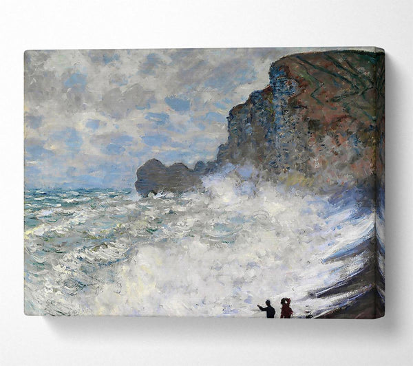 Monet Rough Weather At Etretat