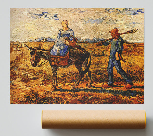 Van Gogh Morning Peasant Couple Going To Work