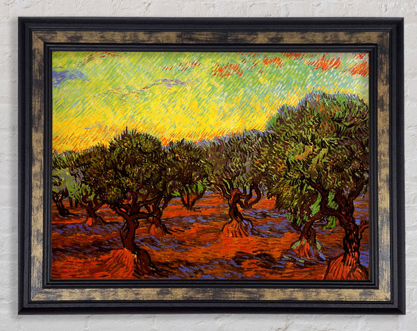 Van Gogh Olive Grove Orange Sky