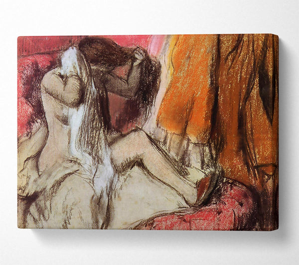 Degas Seated Female Nude On A Chaise Lounge