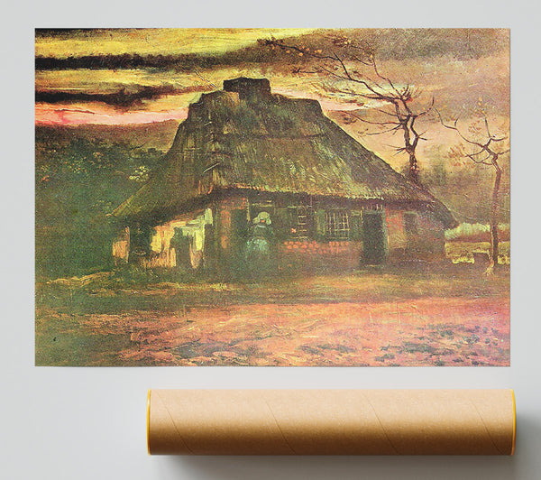 Van Gogh Straw Hut At Dusk