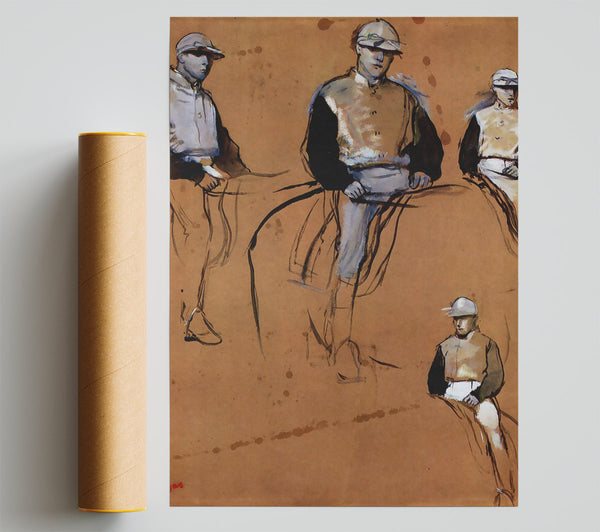 Degas Study With Four Jockeys