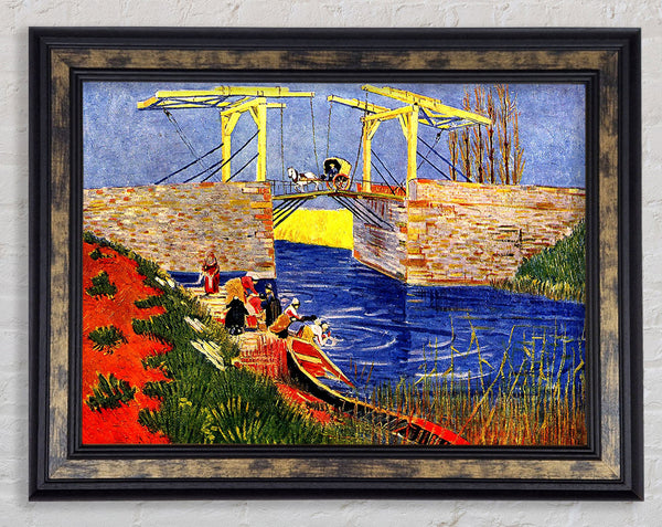 Van Gogh The Langlois Bridge At Arles With Women Washing