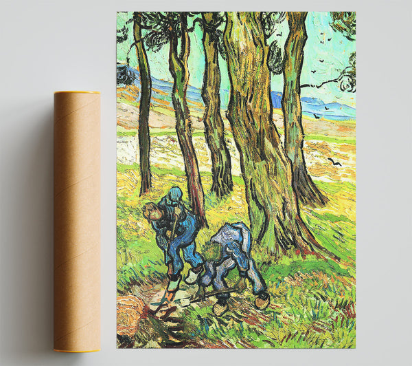 Van Gogh Two Men In Digging Out A Tree Stump