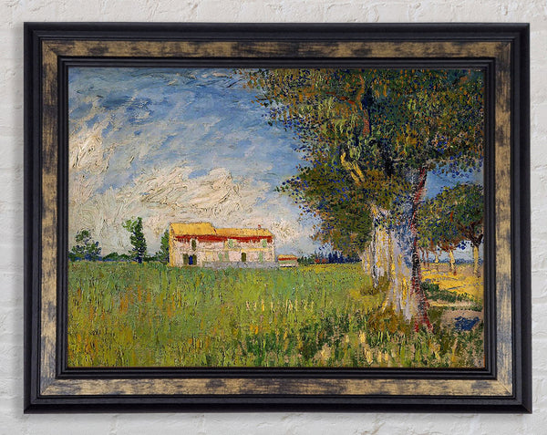 Van Gogh Farmhouse In A Wheat Field