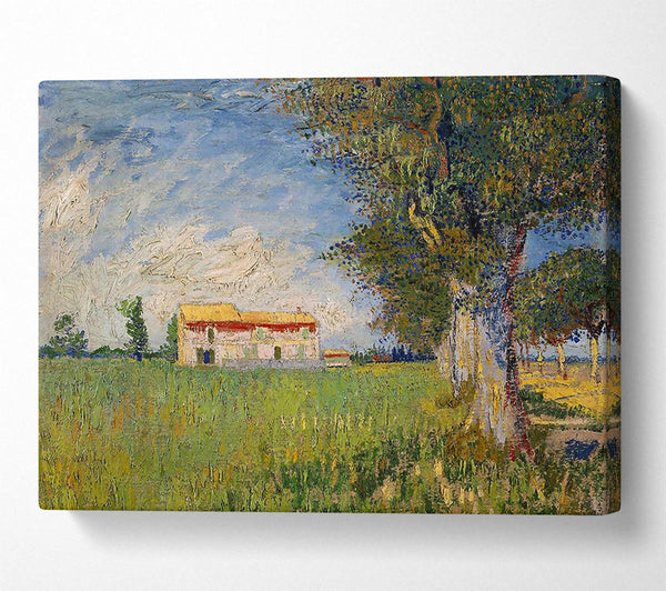 Van Gogh Farmhouse In A Wheat Field