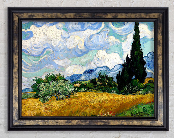 Van Gogh Wheat Field With Cypresses