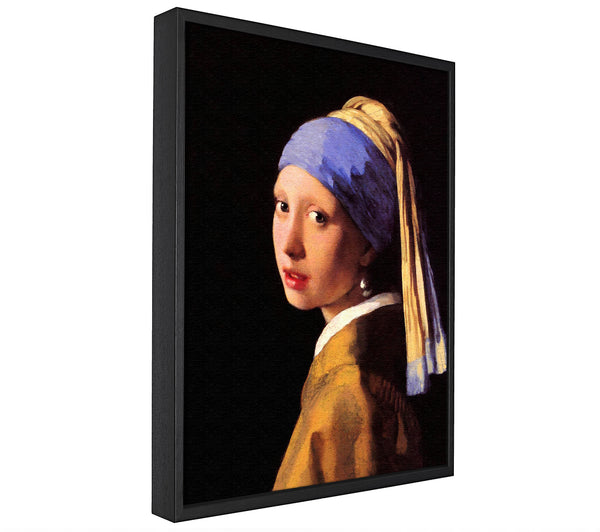 A picture of a Vermeer The Girl With The Pearl Earring framed canvas print sold by Wallart-Direct.co.uk