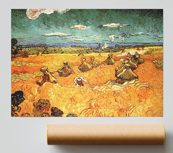 Van Gogh Wheat Stacks With Reaper