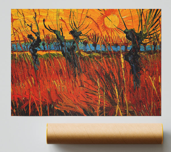 Van Gogh Willows At Sunset