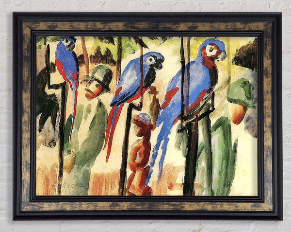 August Macke With The Parrots