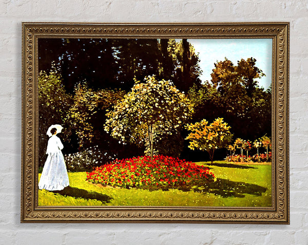 Monet Woman In The Park With Poppies