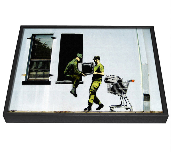 A picture of a Army Heist framed canvas print sold by Wallart-Direct.co.uk