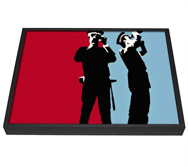 A picture of a Constabulary Blue Red framed canvas print sold by Wallart-Direct.co.uk