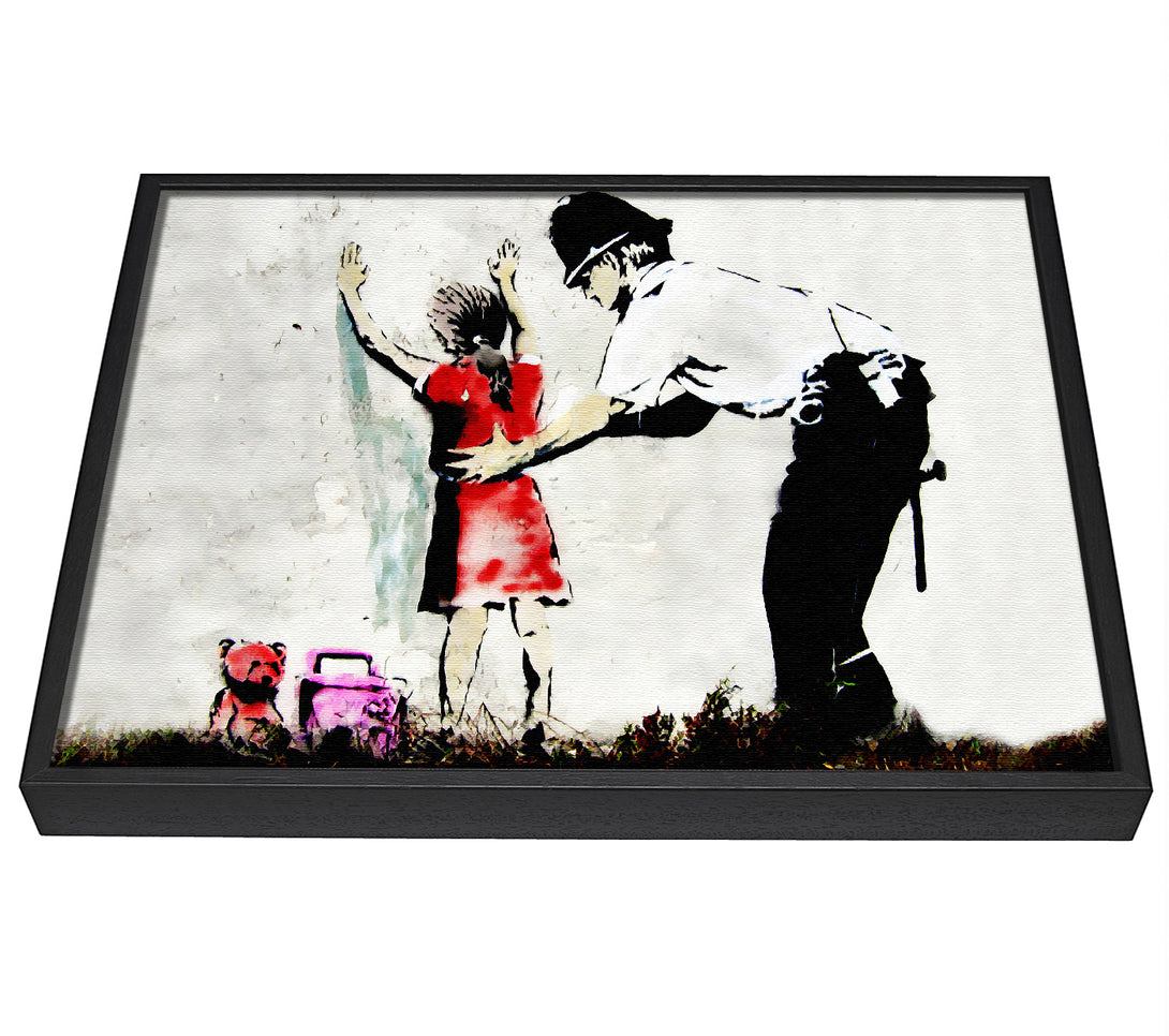 A picture of a Copper Frisking Child framed canvas print sold by Wallart-Direct.co.uk