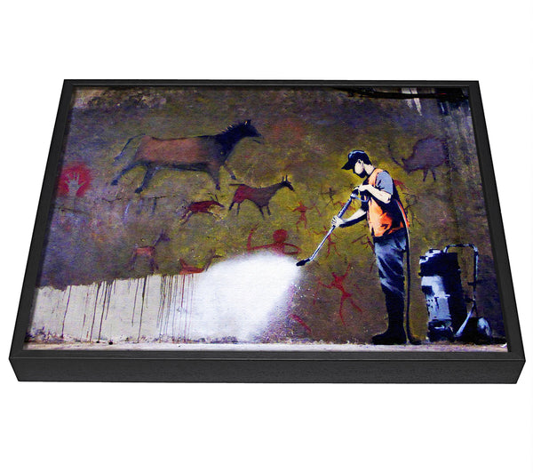 A picture of a Graffiti Removal framed canvas print sold by Wallart-Direct.co.uk