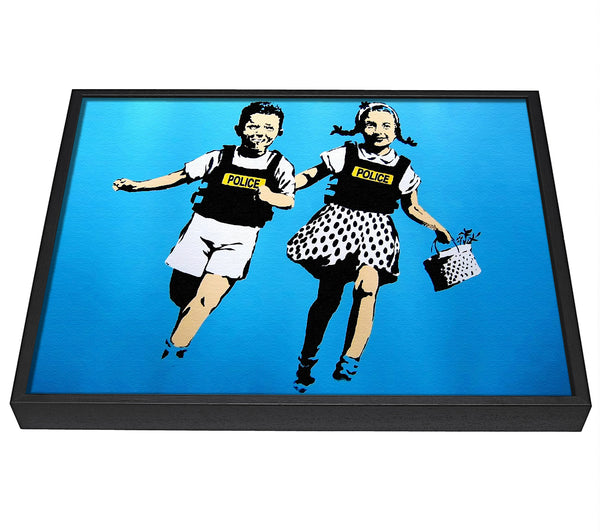 A picture of a Jack And Gill Blue framed canvas print sold by Wallart-Direct.co.uk