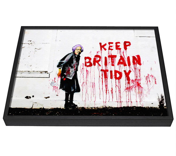 A picture of a Keep Britain Tidy framed canvas print sold by Wallart-Direct.co.uk