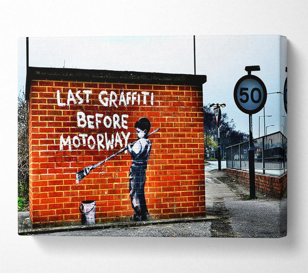 Banksy Last Graffiti Before Motorway