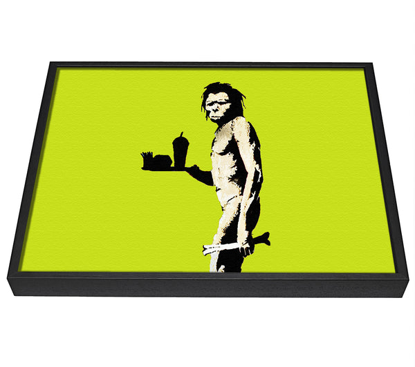 A picture of a Mcdonalds Caveman Lime framed canvas print sold by Wallart-Direct.co.uk