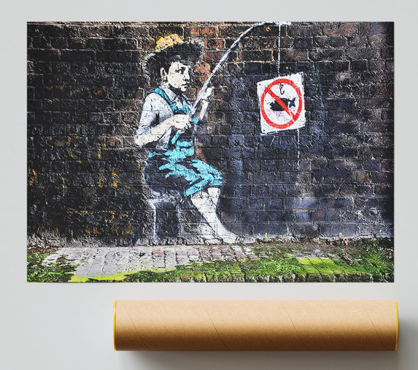 Banksy No Fishing Sign