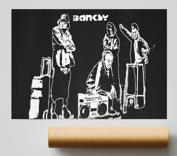 Banksy Old Skool Black