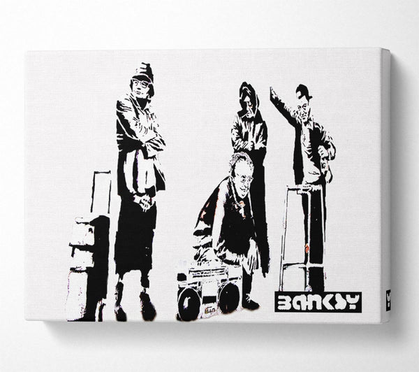 Banksy Old Skool White