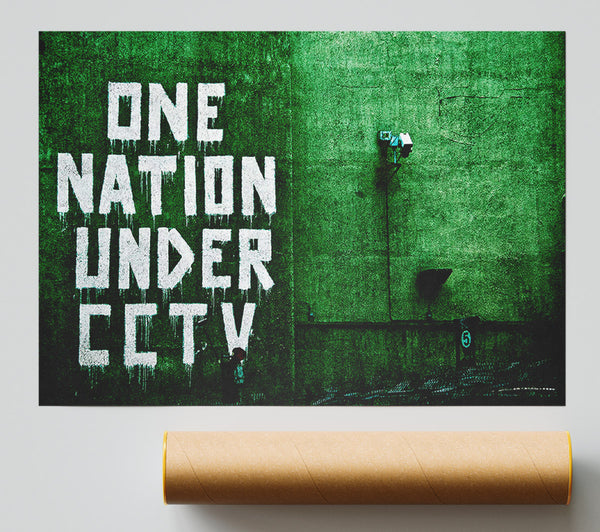 Banksy One Nation Under Cctv Green