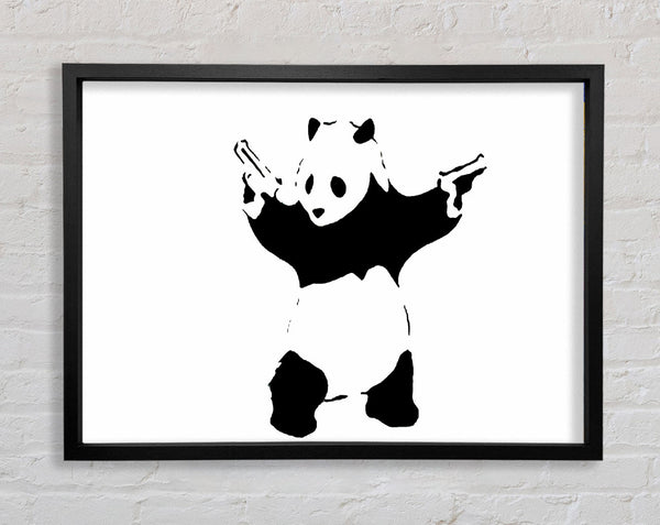 Banksy Panda Hold-Up White