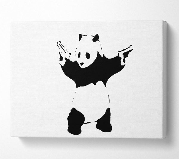 Banksy Panda Hold-Up White