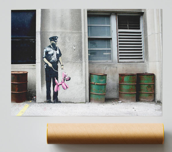 Banksy Pink Poodle Copper