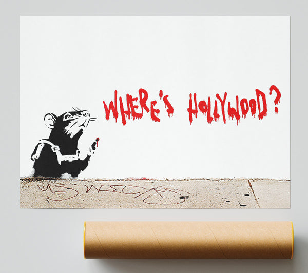 Banksy Rat Wheres Hollywood