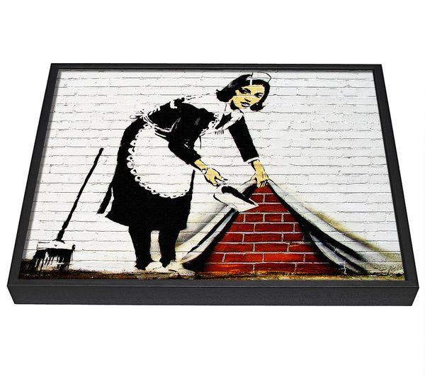 A picture of a Sweep It Under The Carpet framed canvas print sold by Wallart-Direct.co.uk