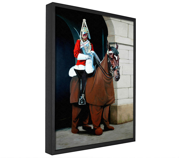 A picture of a The Queens Guards framed canvas print sold by Wallart-Direct.co.uk