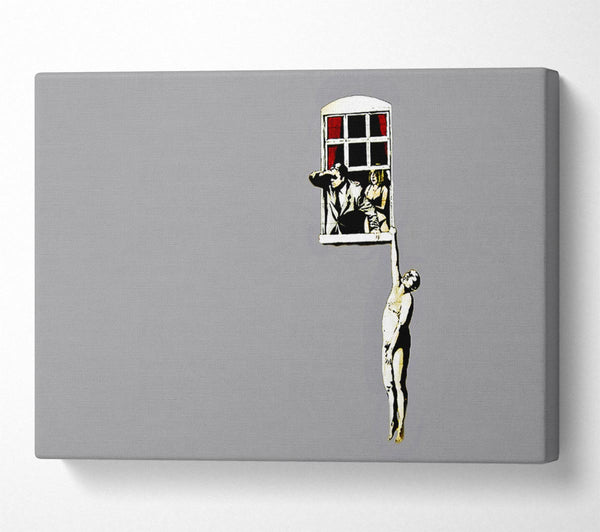 Banksy Window Lovers Grey