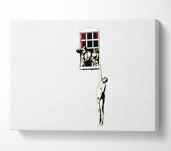 Banksy Window Lovers White