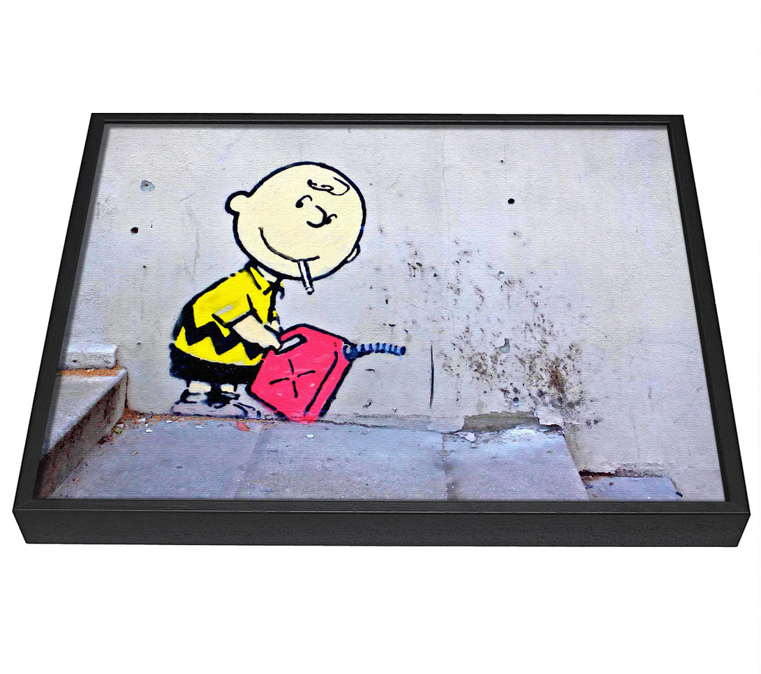 A picture of a Charlie Brown framed canvas print sold by Wallart-Direct.co.uk