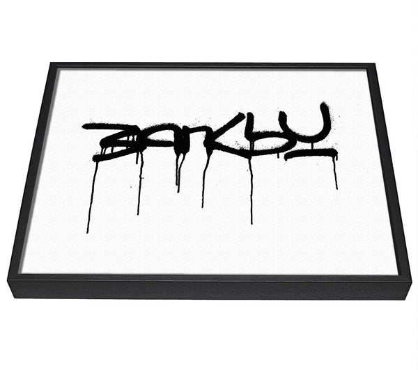 A picture of a Banksy White framed canvas print sold by Wallart-Direct.co.uk