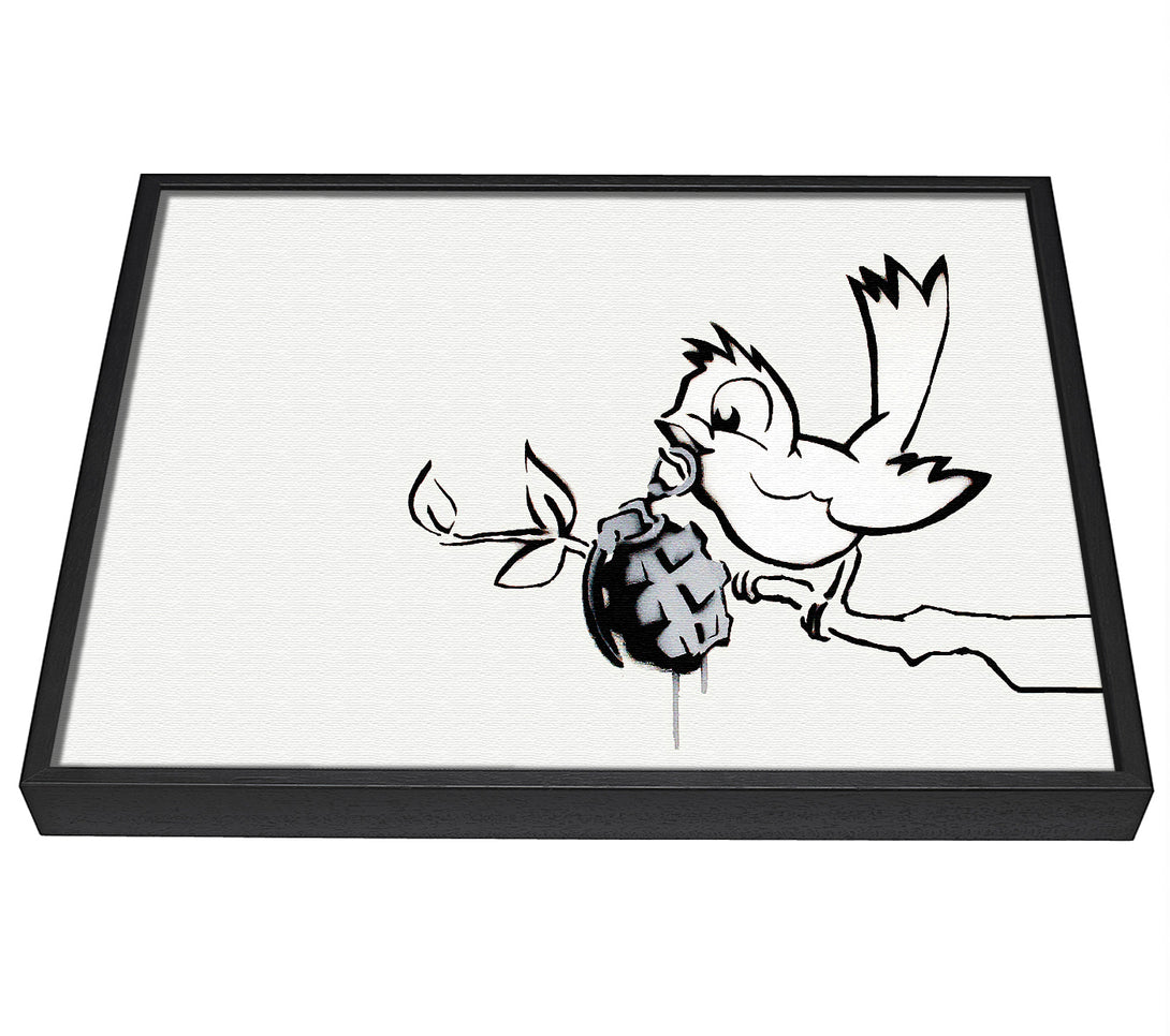 A picture of a Bird Granade framed canvas print sold by Wallart-Direct.co.uk