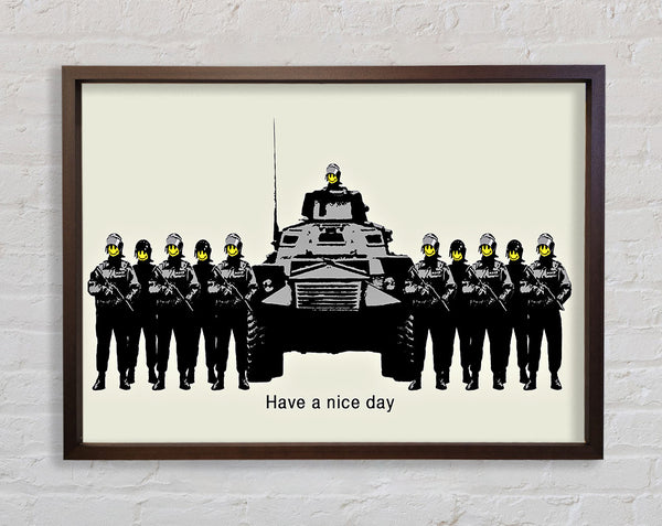 Banksy Have A Nice Day Grey