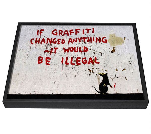 A picture of a If Graffiti Changed framed canvas print sold by Wallart-Direct.co.uk