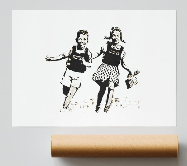 Banksy Jack And Jill White