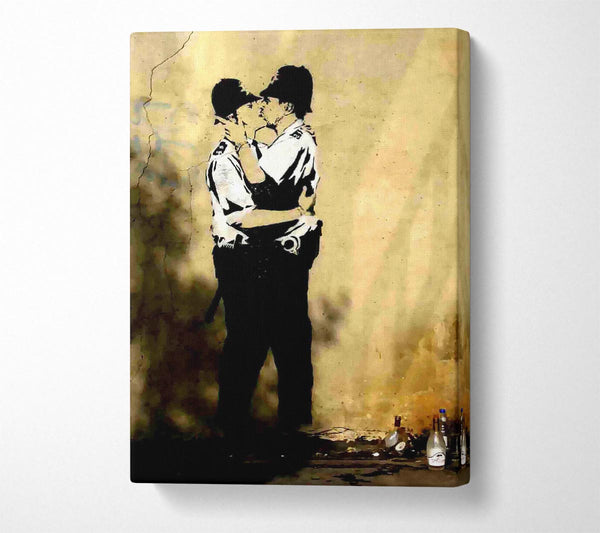 Banksy Kissing Coppers Portrait