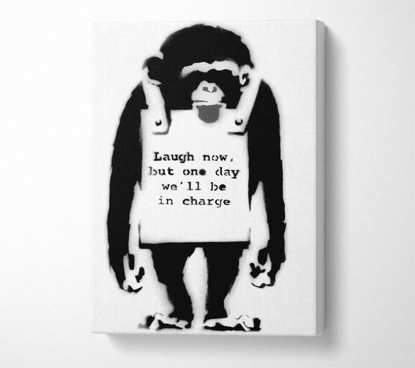 Banksy Laugh Now Monkey