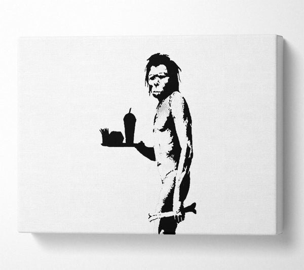 Banksy Mcdonalds Caveman White