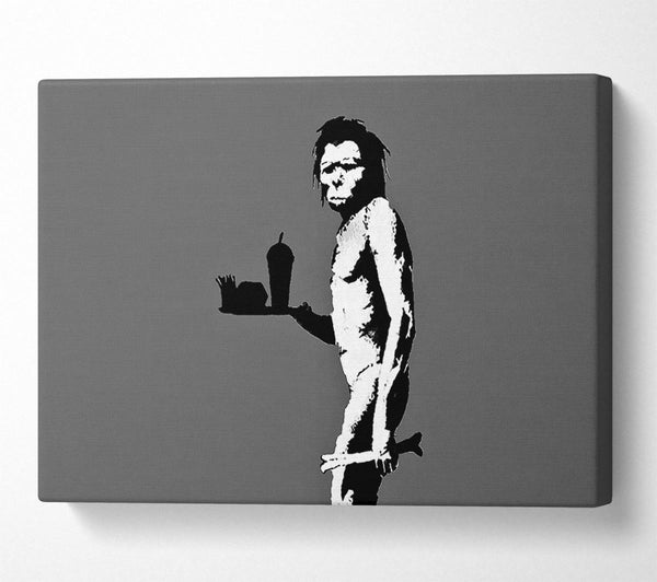 Banksy Mcdonalds Caveman Grey