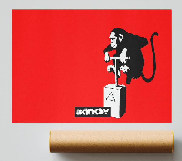 Banksy Monkey Detonator Red